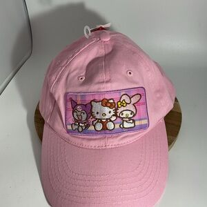 Sanrio Pink Adult Hat with Hello Kitty Characters NWT